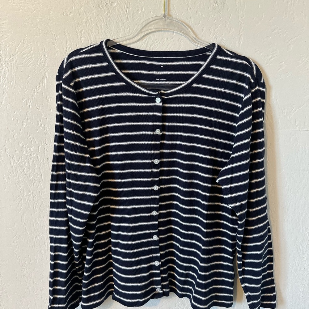 Everlane Striped Cardigan